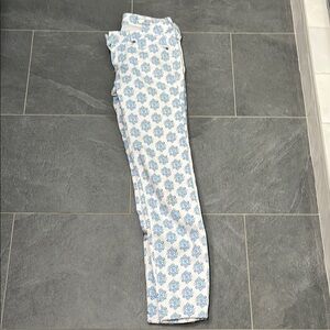 Vineyard Vines Blue and White Skinny Jeans with Polka Dot Pattern